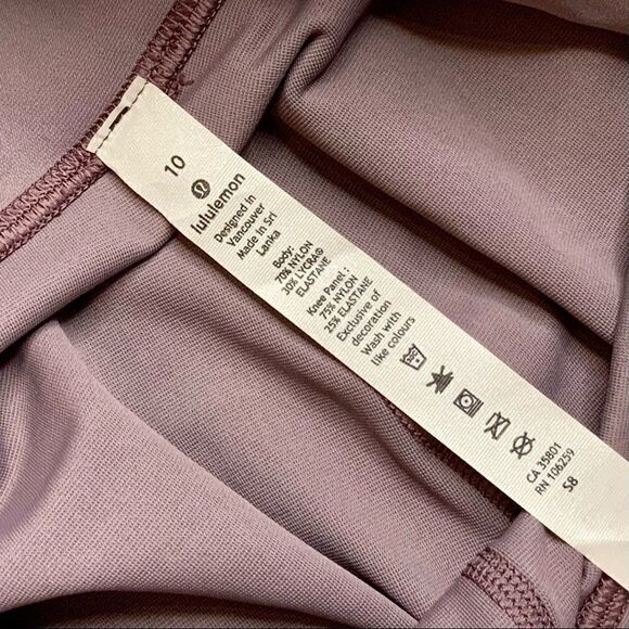 LULULEMON IN FOCUS RUN HIGH-RISE TIGHT FROSTED MULBERRY SIZE 10 LEGGINGS NWT NEW - Picture 10 of 11